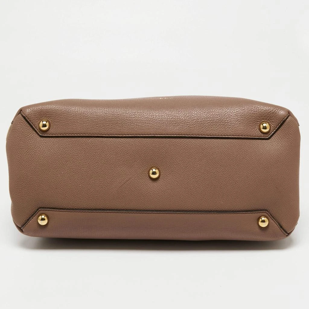 Burberry Brown Leather and House Check Canvas Medium Banner Tote 商品