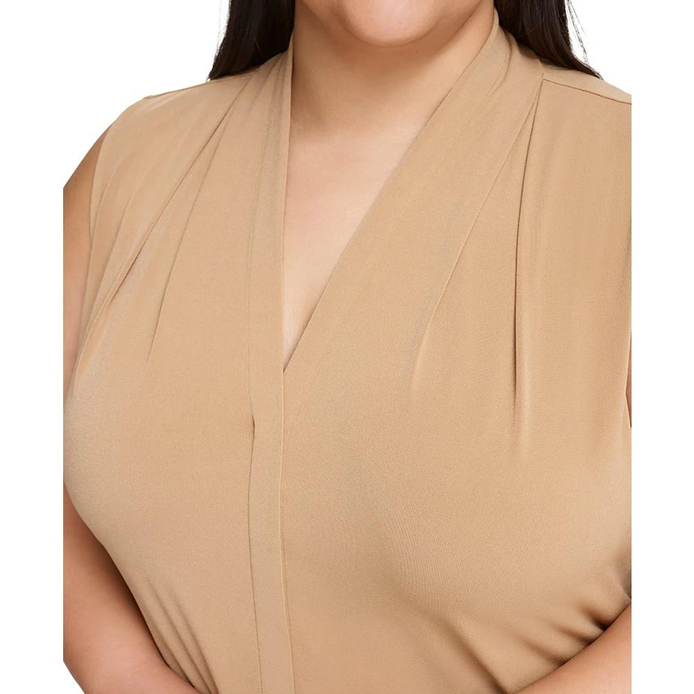 商品Calvin Klein|Plus Size Sleeveless V-Neck Pullover Top,价格¥244,第4张图片详细描述