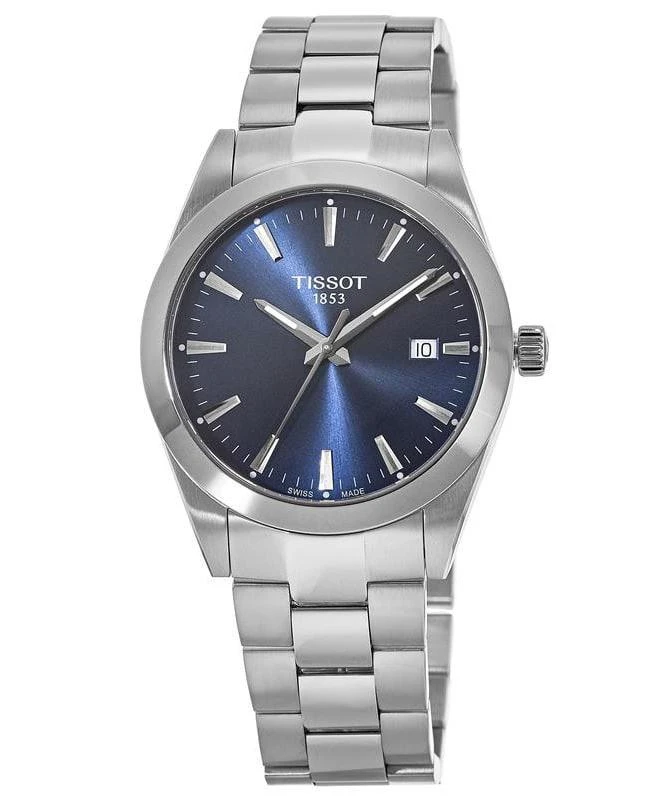 商品Tissot|Tissot Gentleman Quartz Blue Dial Stainless Steel Men's Watch T127.410.11.041.00,价格¥2410,第1张图片