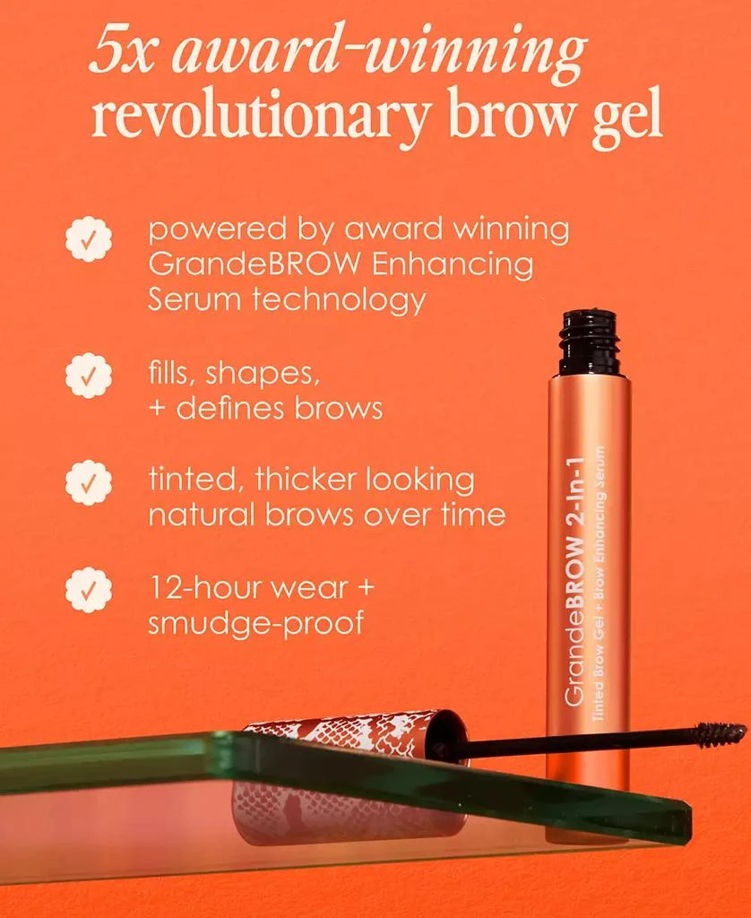 Travel-Size GrandeBROW 2-In-1 Tinted Brow Gel + Brow Enhancing Serum, 0.02 oz. 商品