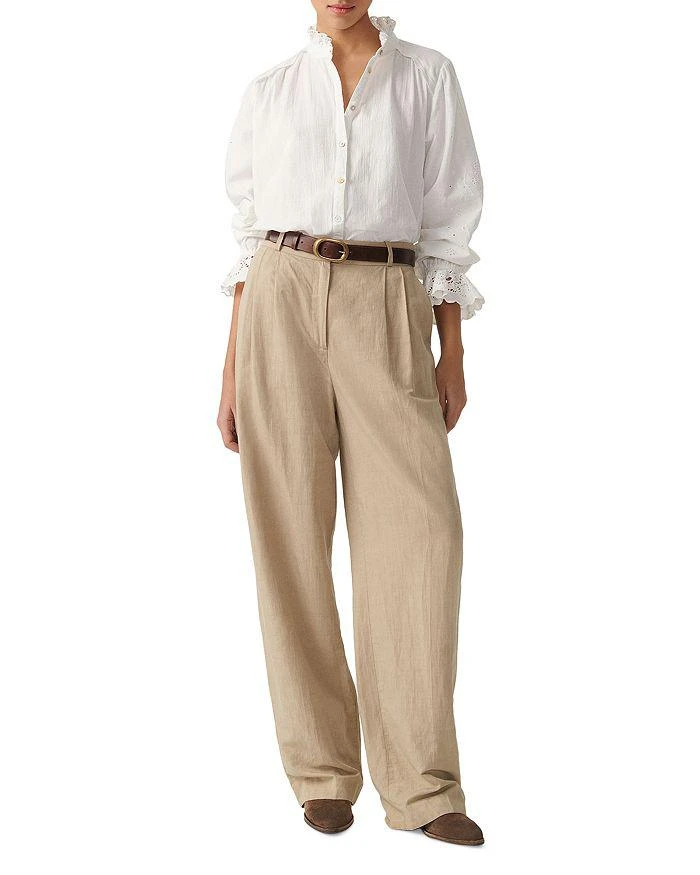 商品ba&sh|Feely Eyelet Ruffle Trim Shirt,价格¥853,第4张图片详细描述