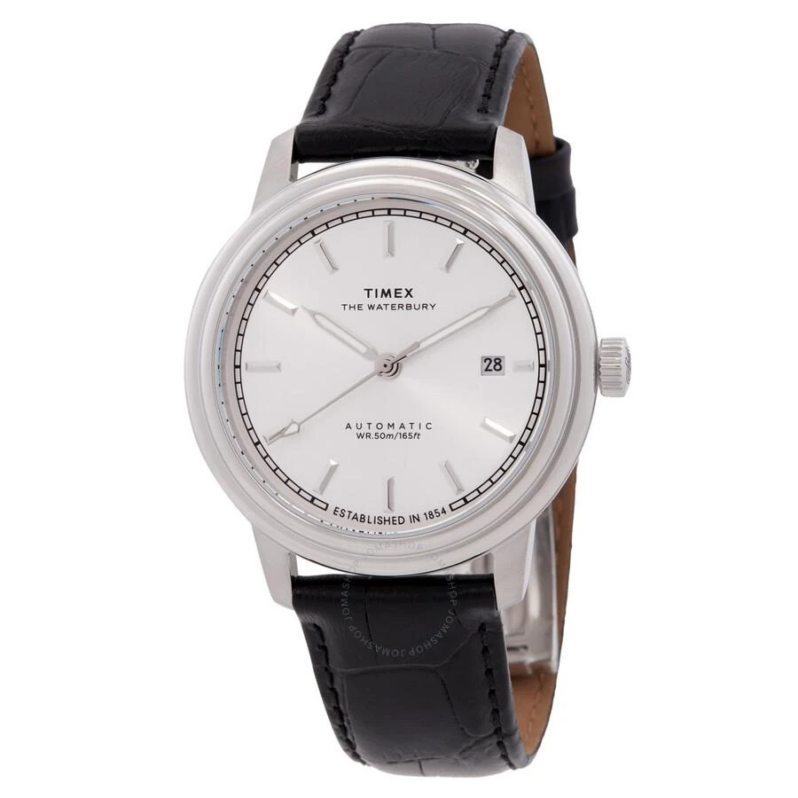 商品Timex|Waterbury Automatic Silver-Tone Dial Men's Watch TW2Y22900,价格¥1333,第1张图片