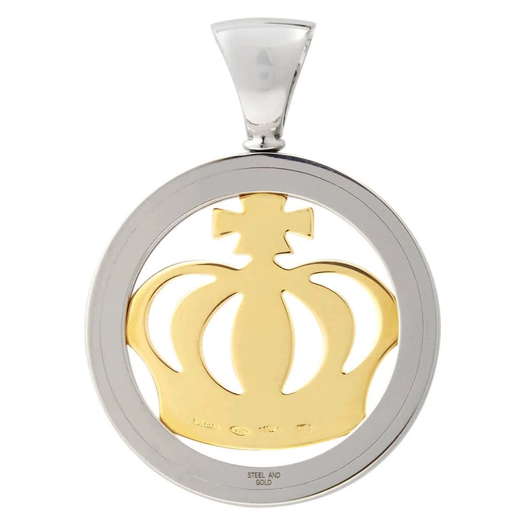 商品BVLGARI|Ladies 18k Yellow Gold  and Steel Tondo Crown Pendant,价格¥6798,第3张图片详细描述