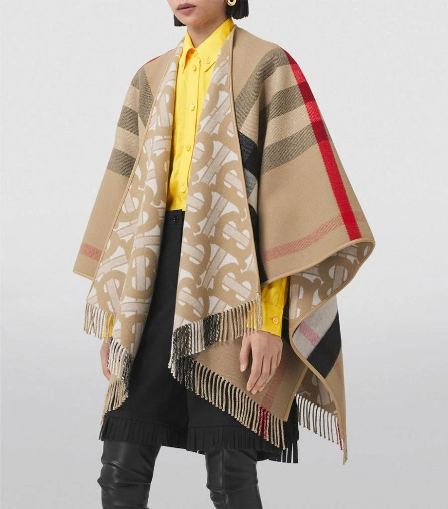 商品Burberry|Wool-Cashmere Reversible Cape,价格¥8085,第3张图片详细描述