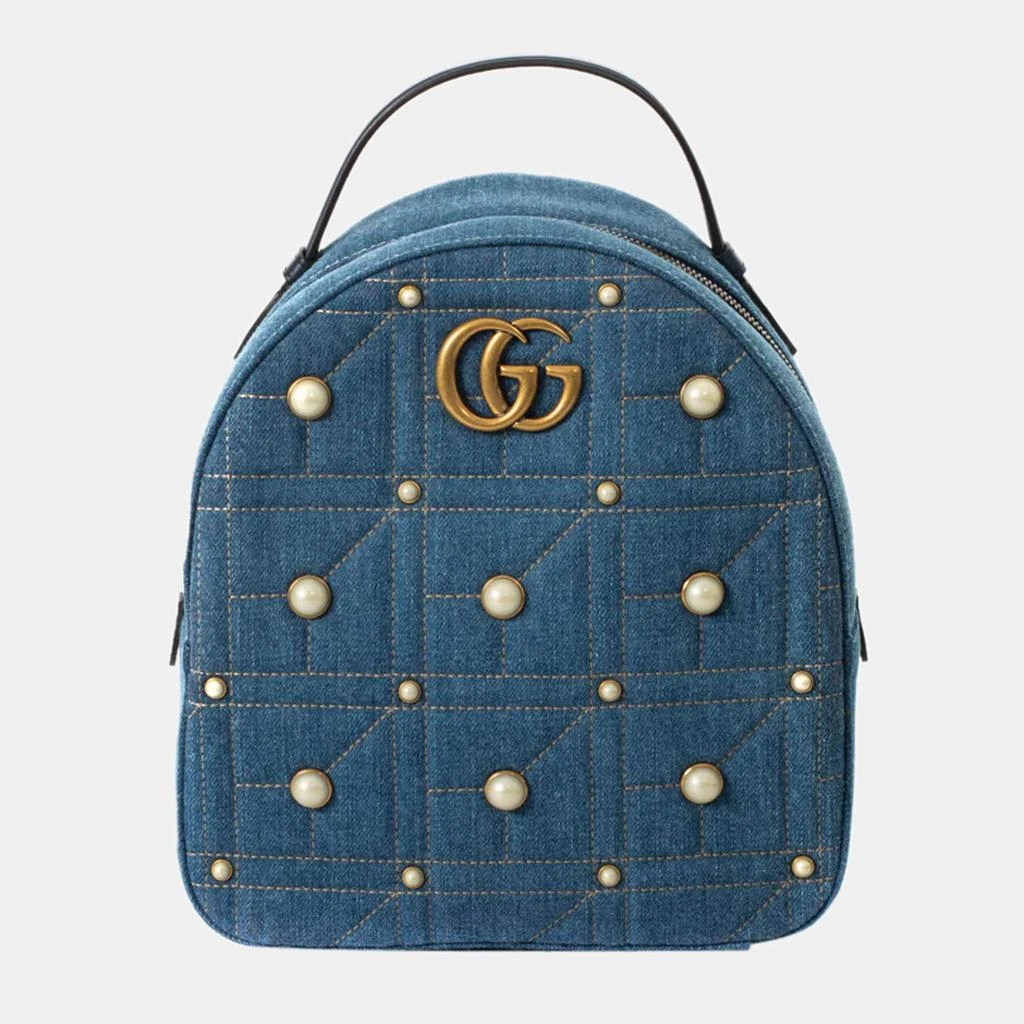 商品[二手商品] Gucci|Gucci GG Denim Backpack Backpack in Blue Denim - Jeans,价格¥14717,第1张图片