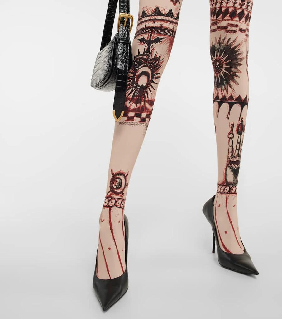 商品MARINE SERRE|Tattoo printed leggings,价格¥1578,第5张图片详细描述