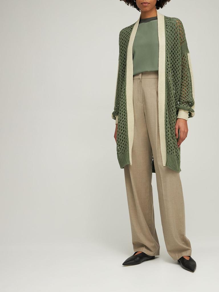 商品AGNONA|Cashmere & Linen Loose Knit Cardigan,价格¥6981,第1张图片