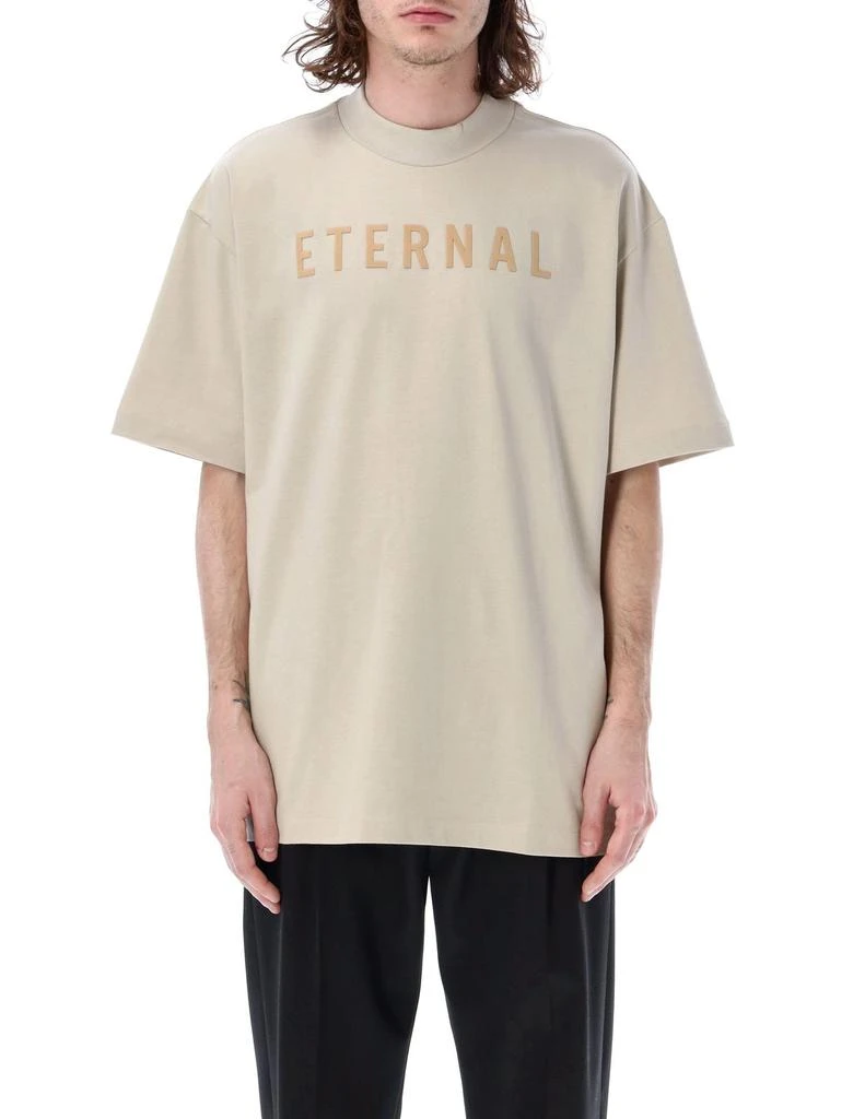 商品Fear of god|Fear Of God Eternal Logo Flocked Crewneck T-Shirt,价格¥2241,第3张图片详细描述