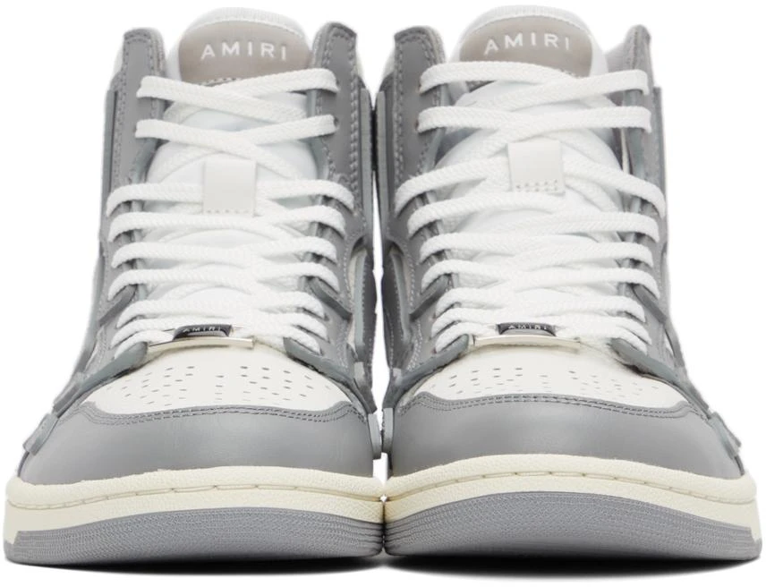 商品AMIRI|White & Grey Hi Skel Top Sneakers,价格¥2973,第2张图片详细描述