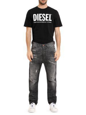 商品Diesel|Vider Slim-Fit Straight-Leg Distressed Jeans,价格¥697,第7张图片详细描述