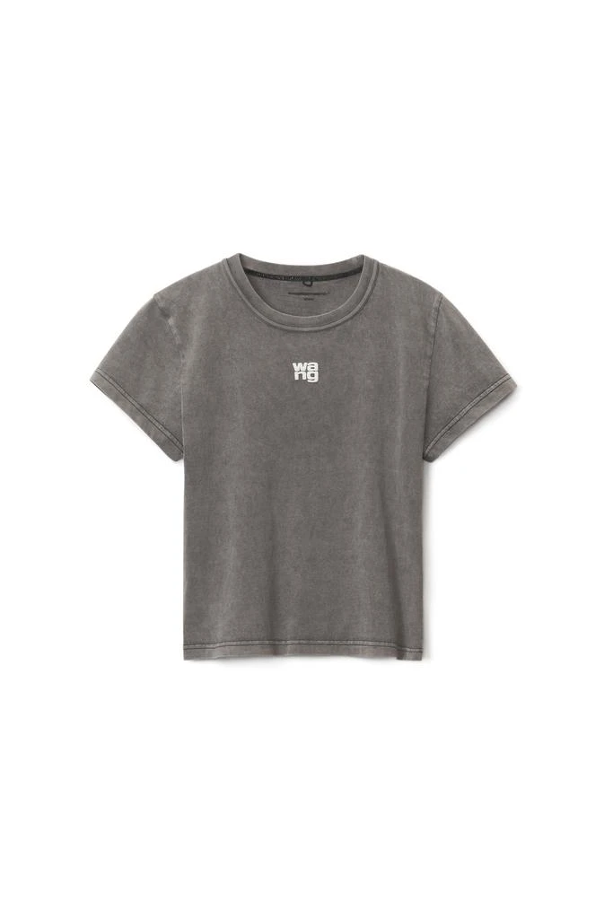 商品Alexander Wang|PUFF LOGO SHRUNKEN TEE IN  COTTON JERSEY,价格¥563,第1张图片