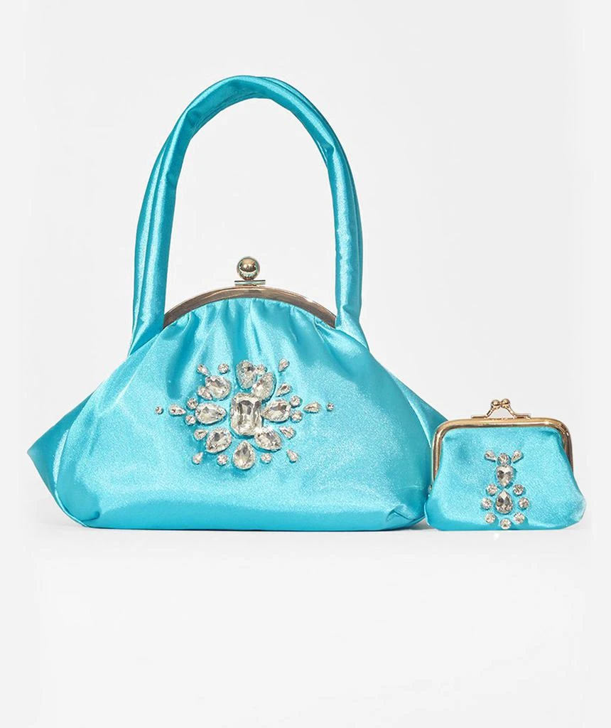 商品Cynthia Rowley|Rhinestone Satin Bag With Coin Purse,价格¥359,第3张图片详细描述