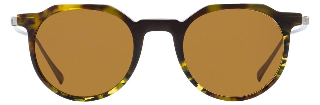 Salvatore Ferragamo Men's Round Sunglasses SF2845SM 214 Tortoise/Gunmetal 47mm商品第2张图片规格展示