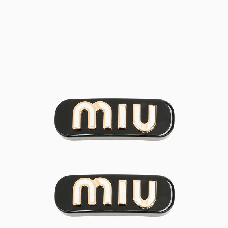 商品Miu Miu|Black metal hair clips,价格¥3586,第1张图片