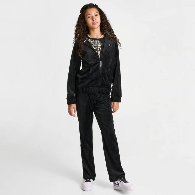 商品Timberland|Girls' Juicy Couture Plush Velour Full-Zip Hoodie,价格¥357,第2张图片详细描述