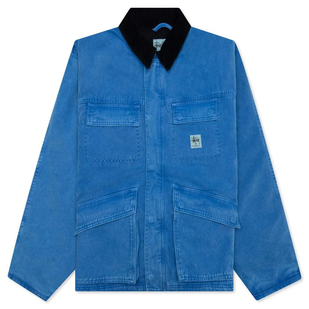 商品STUSSY|Stussy Washed Canvas Shop Jacket - Blue,价格¥1986,第1张图片