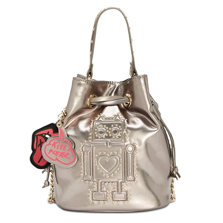 商品Betsey Johnson|Studded Robot Mini Crossbody Bucket Bag,价格¥260,第1张图片