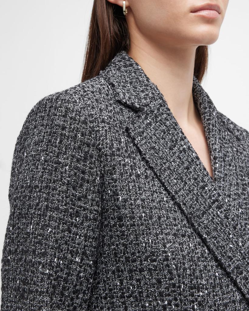 Piazza Noelle Double-Breasted Tweed Jacket商品第7张图片规格展示