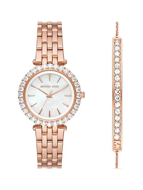 Darci Rose-Goldtone Stainless Steel & Crystal Watch & Bracelet Set商品第1张图片规格展示