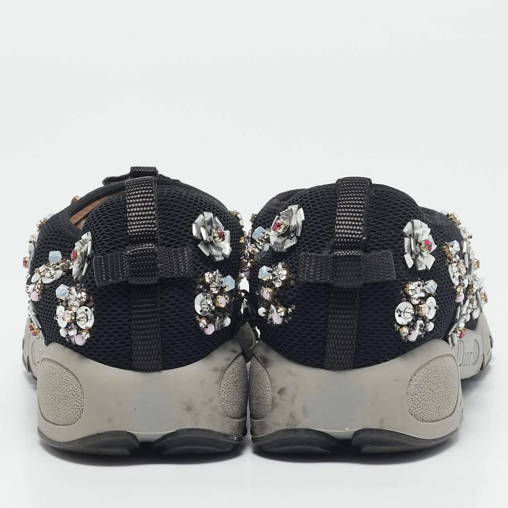商品[二手商品] Dior|Dior Black Mesh Fusion Floral Embellished Slip On Sneakers Size 39,价格¥2460,第5张图片详细描述