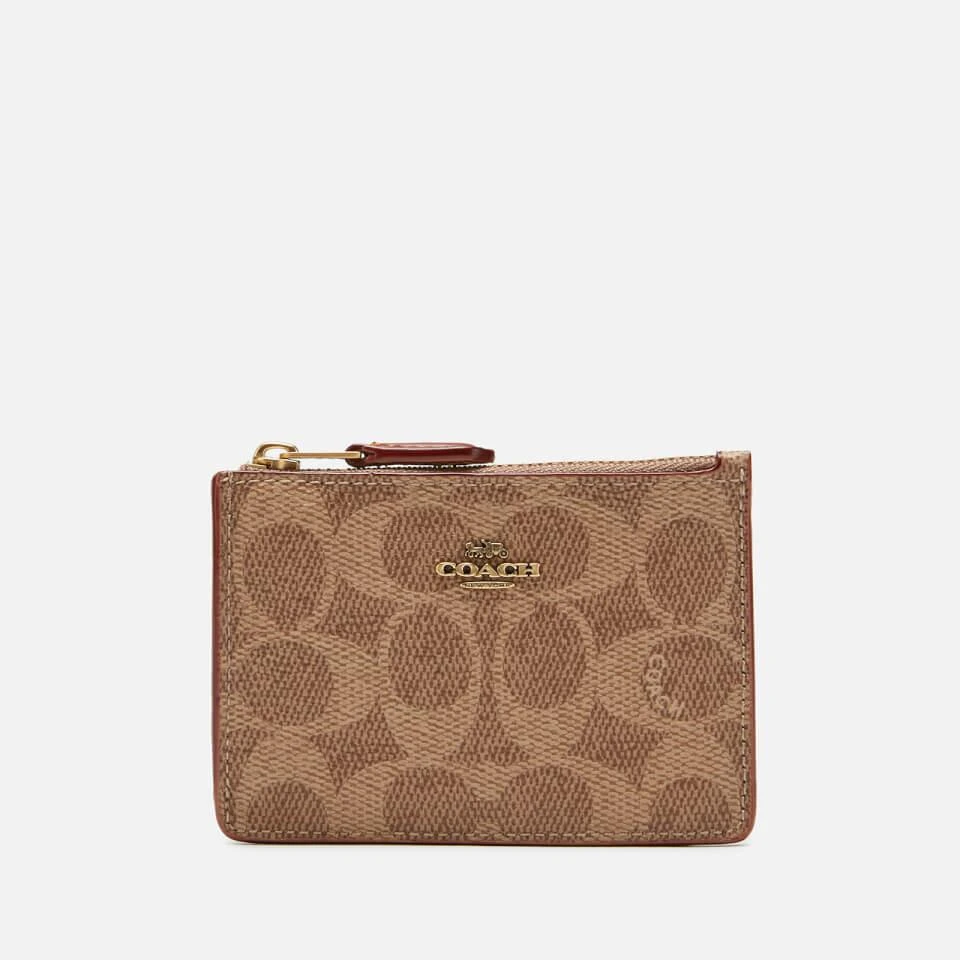 商品Coach|Coach Women's Colorblock Coated Canvas Signature Wallet - Tan Rust,价格¥499,第1张图片