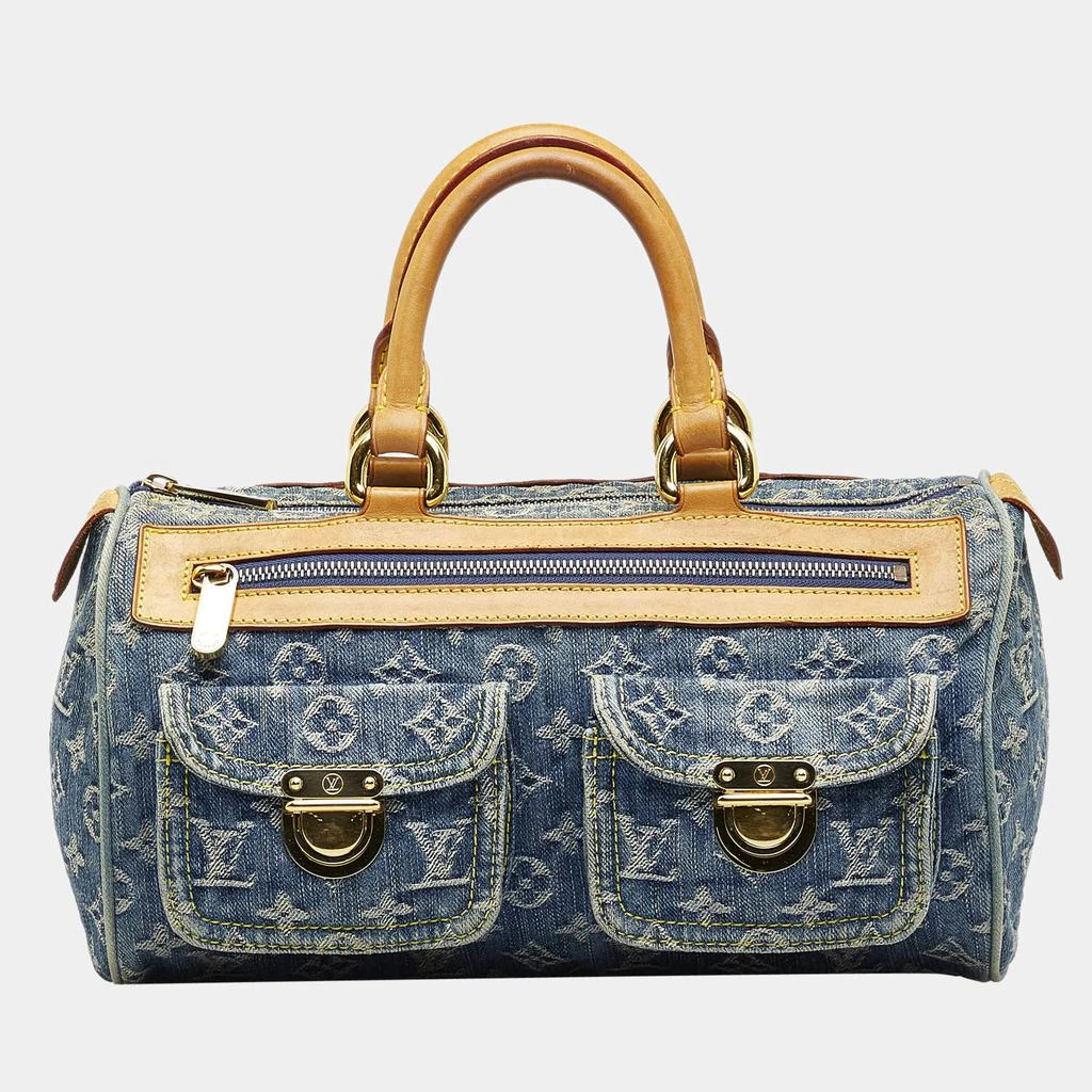 商品[二手商品] Louis Vuitton|Louis Vuitton Blue Monogram Denim Neo Speedy 30,价格¥9515,第1张图片