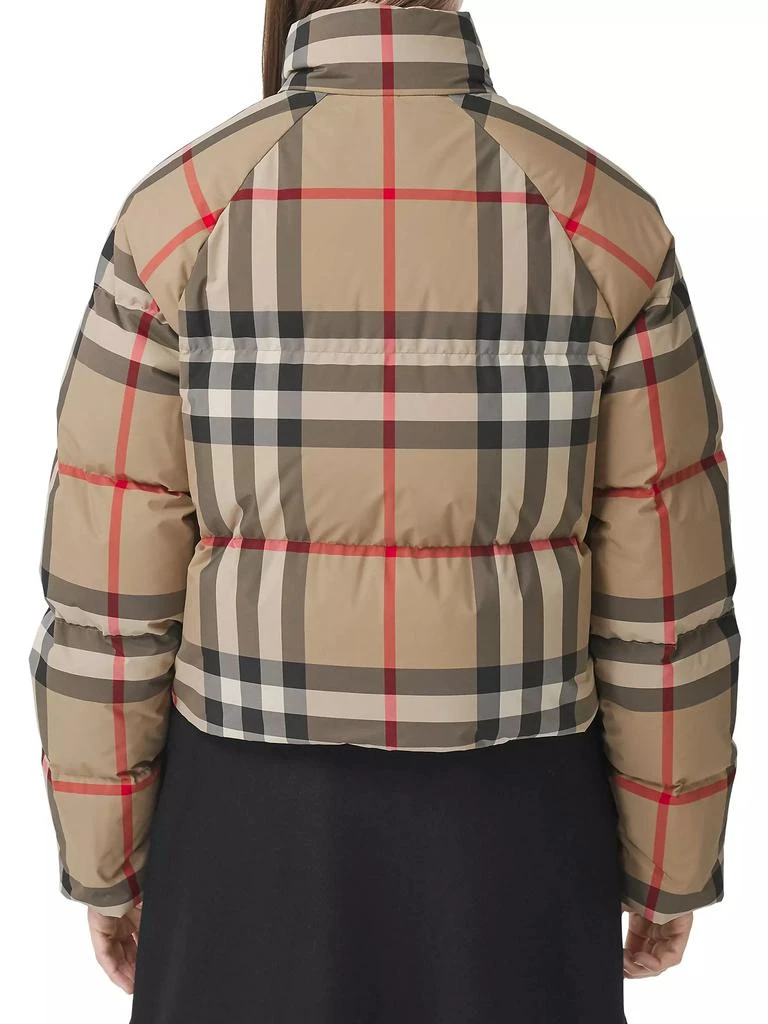 商品Burberry|Cropped Check Puffer Jacket,价格¥13418,第5张图片详细描述