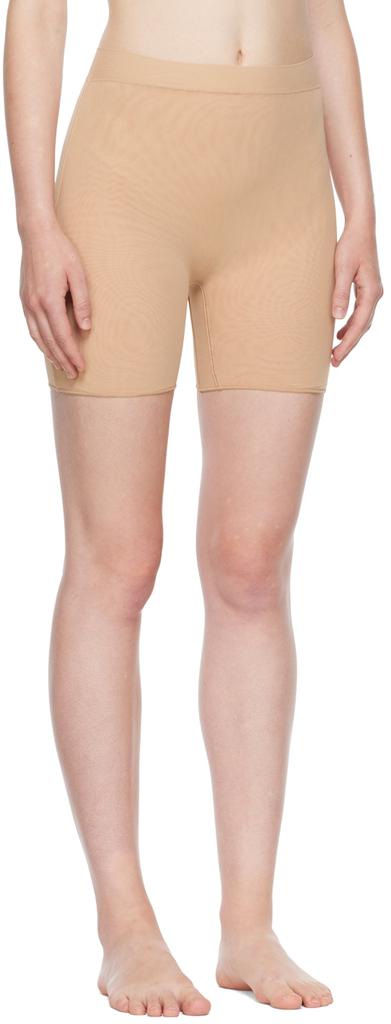 Beige Summer Mesh Boy Shorts商品第2张图片规格展示