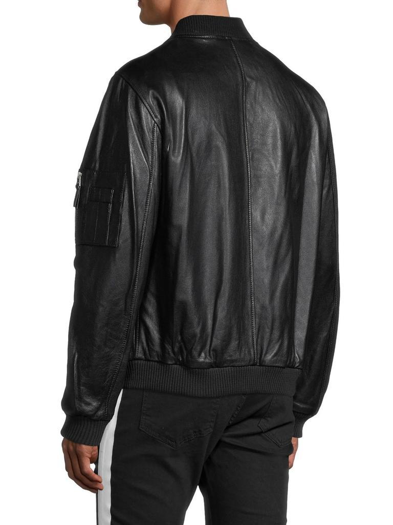 商品RON TOMSON|​Sleeve-Pocket Leather Bomber Jacket,价格¥1829,第6张图片详细描述