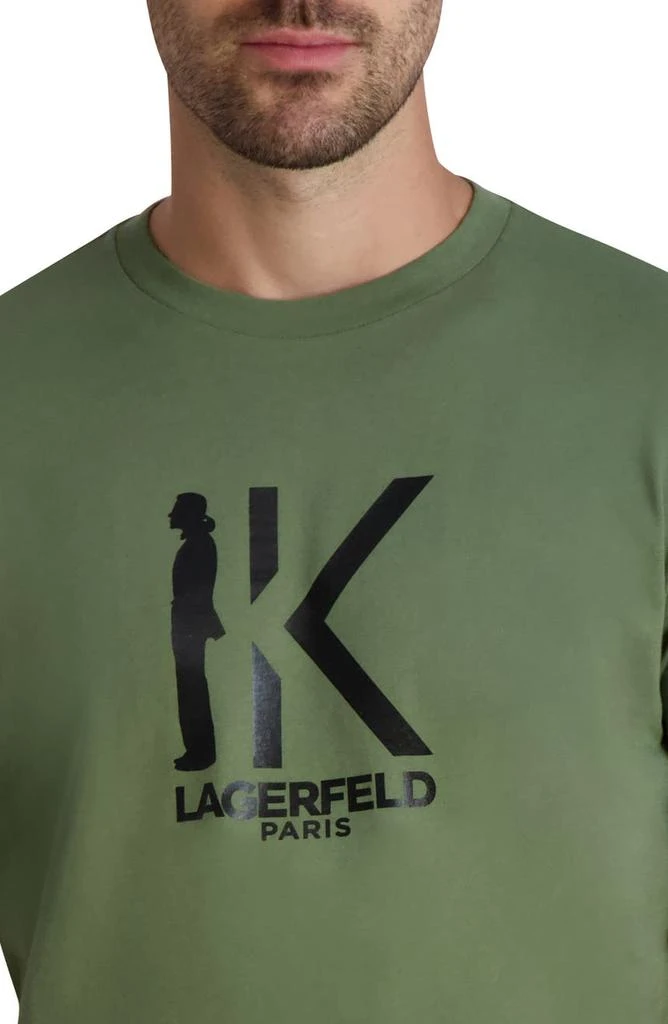 商品Karl Lagerfeld Paris|Karl Logo Crewneck Graphic Tee,价格¥246,第3张图片详细描述