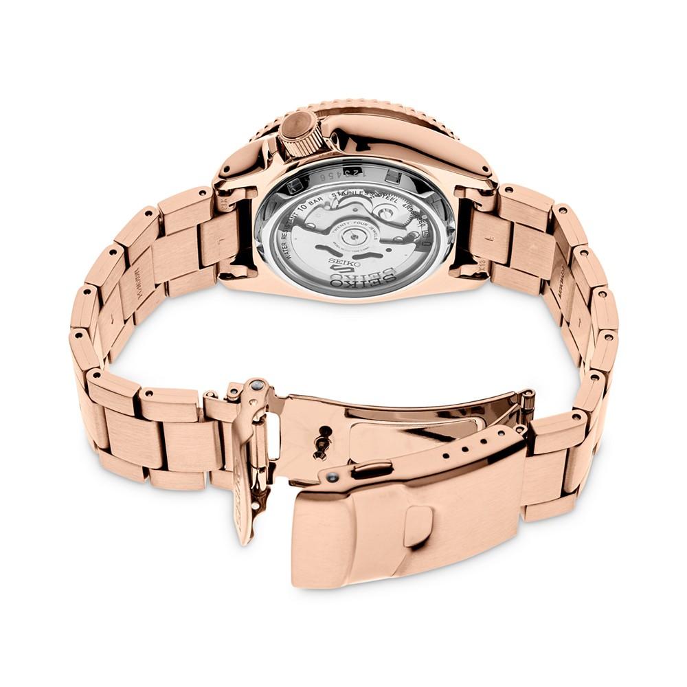 Men's Automatic 5 Sports Rose Gold-Tone Stainless Steel Bracelet Watch 43mm商品第3张图片规格展示