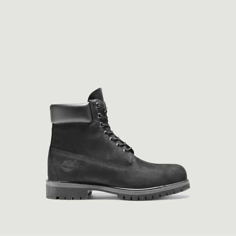 商品Timberland|6-inch Premium nubuck lace-up boots Black nubuck TIMBERLAND,价格¥948,第1张图片