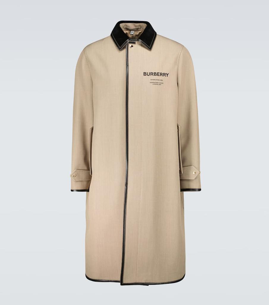 商品Burberry|Logo羊毛混纺大衣,价格¥26415,第1张图片