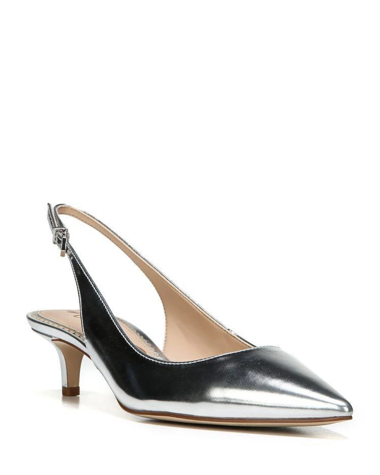 商品Sam Edelman|Ludlow Metallic Pointed Toe Slingback Pumps ,价格¥570,第1张图片