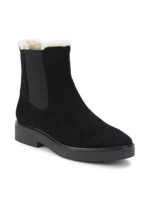 商品Stuart Weitzman|Alpine Faux Fur Lined Suede Chelsea Boots,价格¥1481,第2张图片详细描述