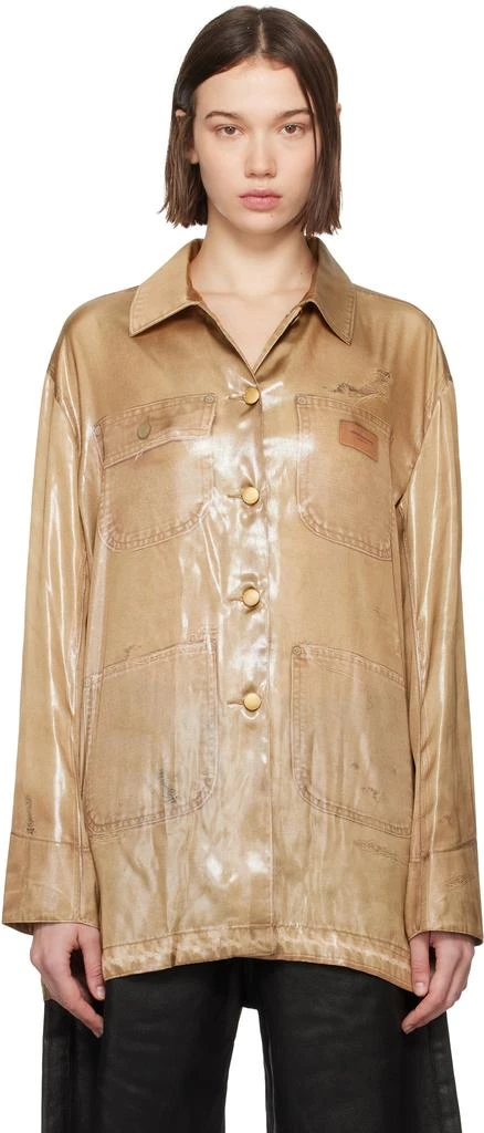 商品Alexander Wang|Tan Trompe L'œil Shirt,价格¥2789,第1张图片