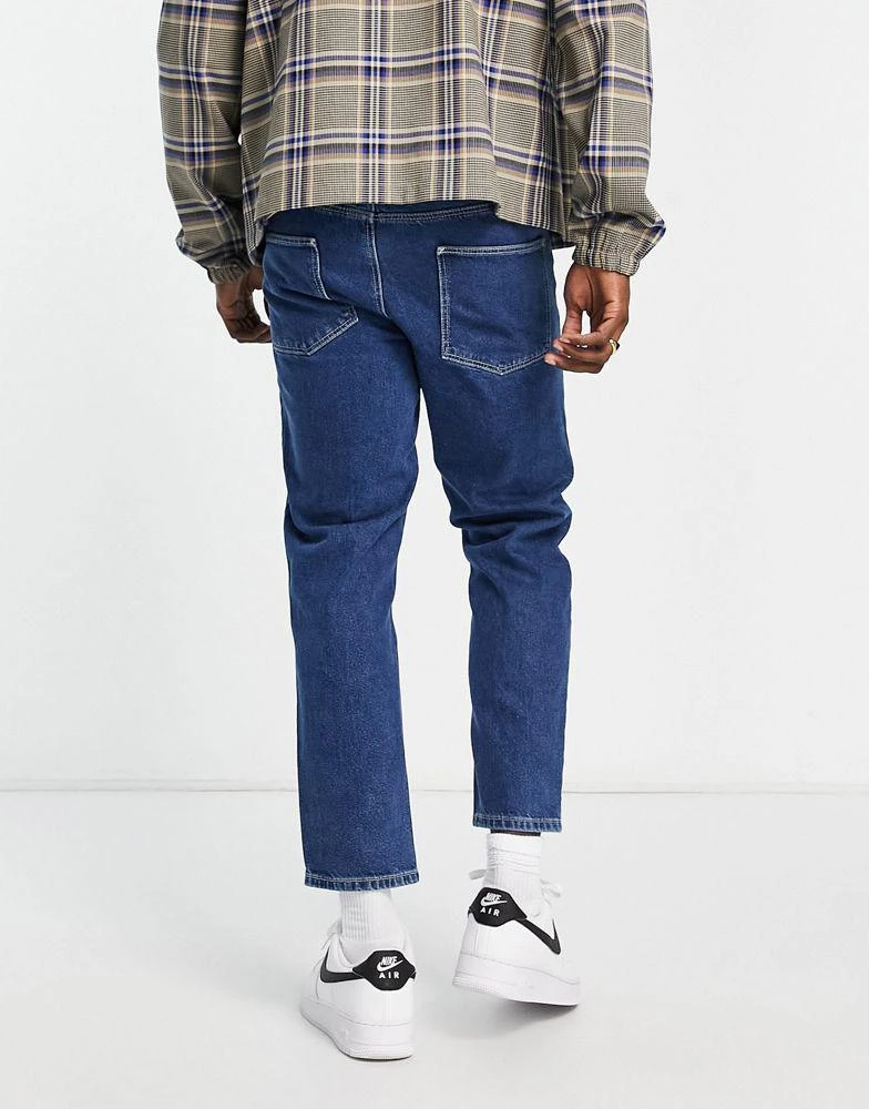 商品ASOS|ASOS DESIGN classic rigid jeans in mid stone wash blue,价格¥97,第2张图片详细描述