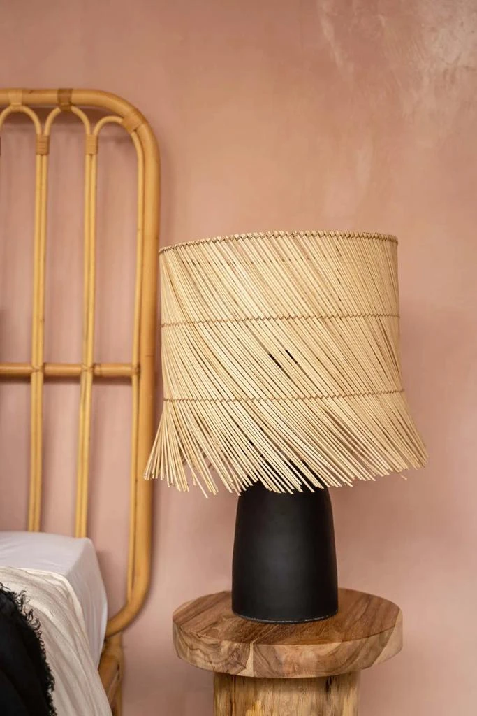 商品预计3周后发货 Bazar Bizar|La Lampe De Table Rattan - Noir Naturel,价格¥1671,第1张图片