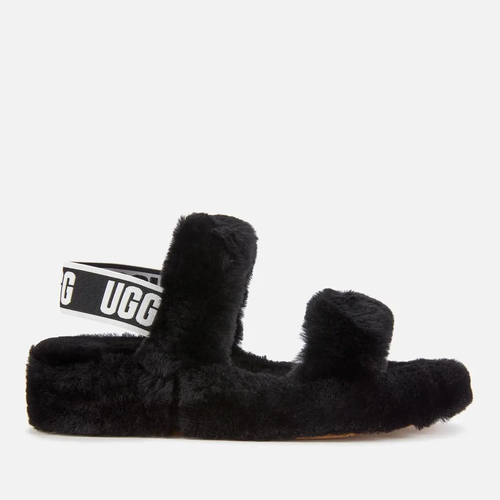 商品UGG|UGG Women's Oh Yeah Slippers - Black,价格¥423,第1张图片