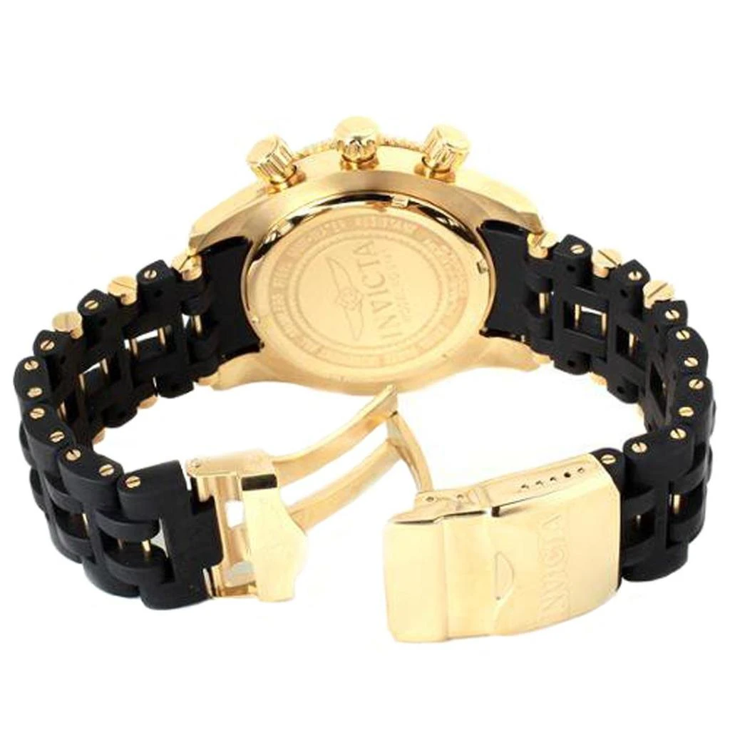 商品Invicta|Invicta 0141 Men's Spider Collection Gold Tone Olive Green Dial Rubber Strap Chronograph Watch,价格¥609,第2张图片详细描述