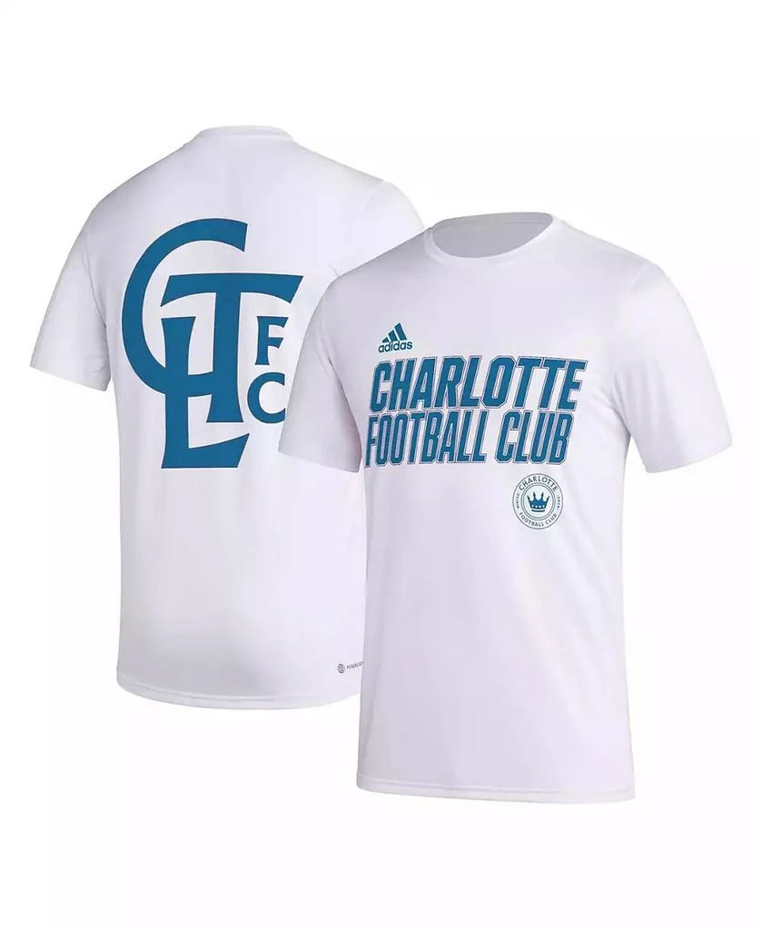 商品Adidas|Men's White Charlotte FC Team Jersey Hook AEROREADY T-shirt,价格¥301,第1张图片