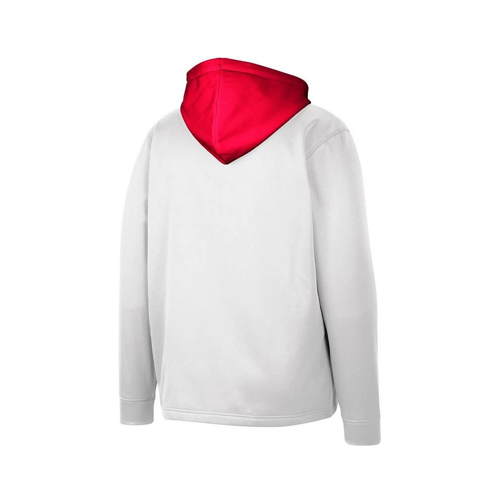 商品Colosseum|Men's White Ohio State Buckeyes Luge 3.0 Quarter-Zip Hoodie,价格¥451,第2张图片详细描述