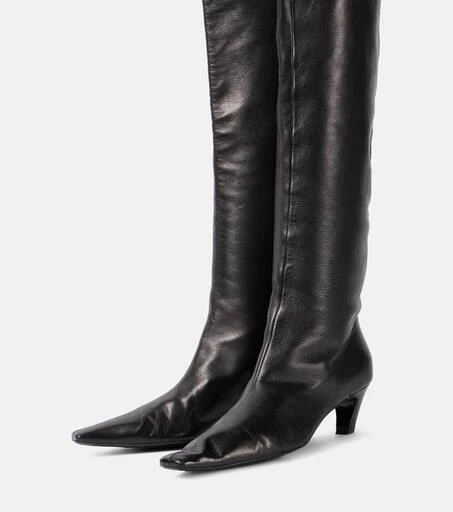 商品Khaite|Davis leather knee-high boots,价格¥13198,第4张图片详细描述