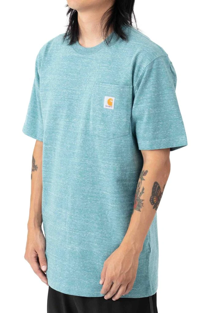 商品Carhartt|(K87) Workwear Pocket T-Shirt - Blue Spruce Snow Heather,价格¥79,第2张图片详细描述