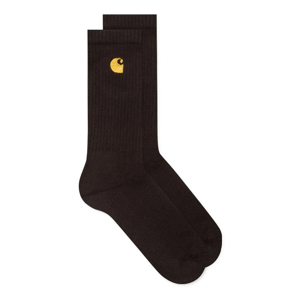 商品Carhartt|Carhartt WIP Chase Socks - Black / Gold,价格¥120,第1张图片