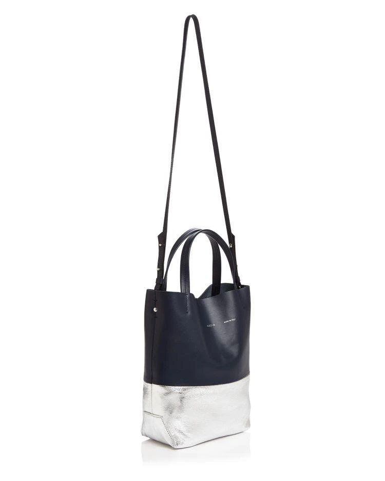 商品Alice.D|Metallic Color Block Small Leather Tote  ,价格¥1847,第4张图片详细描述