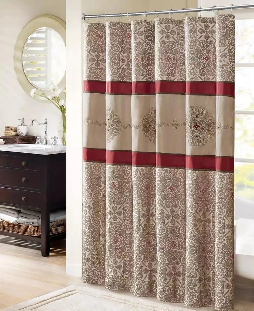 商品Madison Park|Donovan Embroidered Shower Curtain, 72" x  72",价格¥318,第1张图片