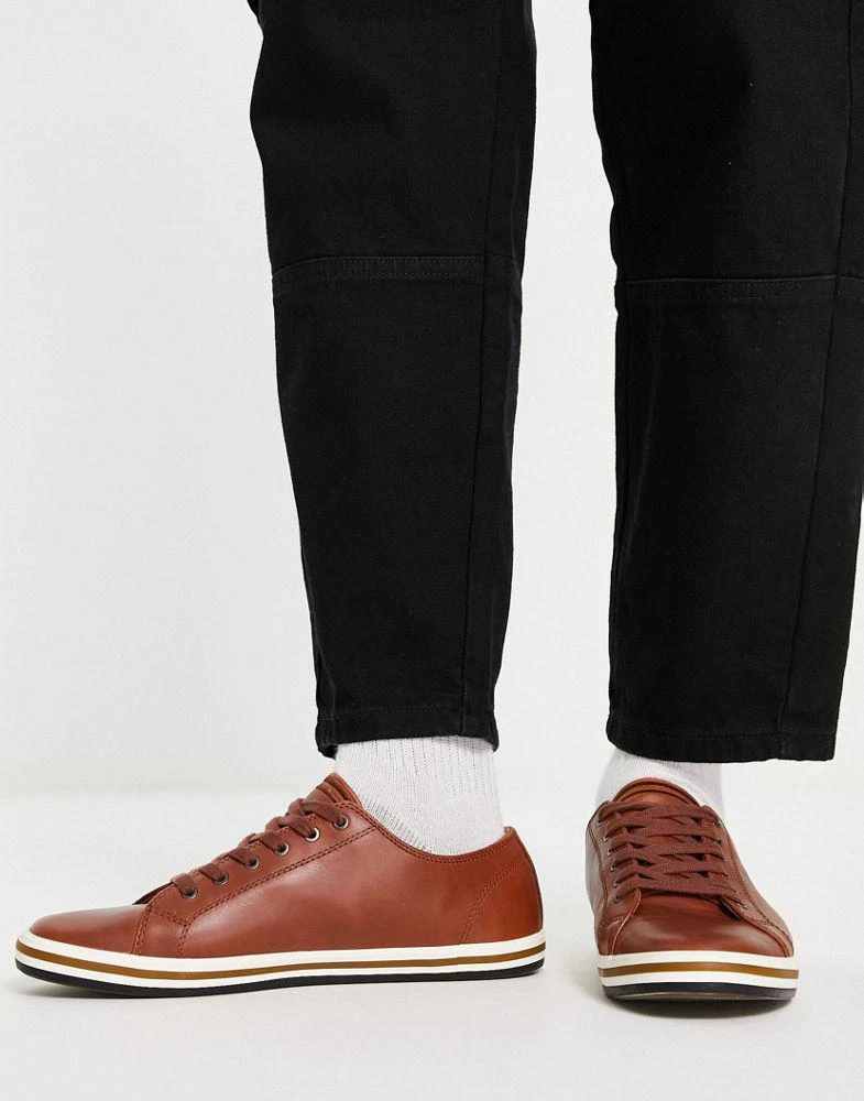商品Fred Perry|Fred Perry kingston leather trainer in tan,价格¥431,第4张图片详细描述