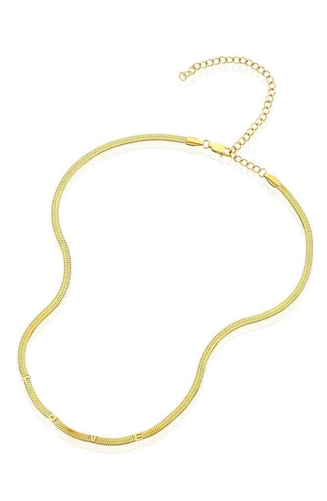 商品ADORNIA|14K Gold Plated Love Snake Chain Necklace,价格¥165,第3张图片详细描述