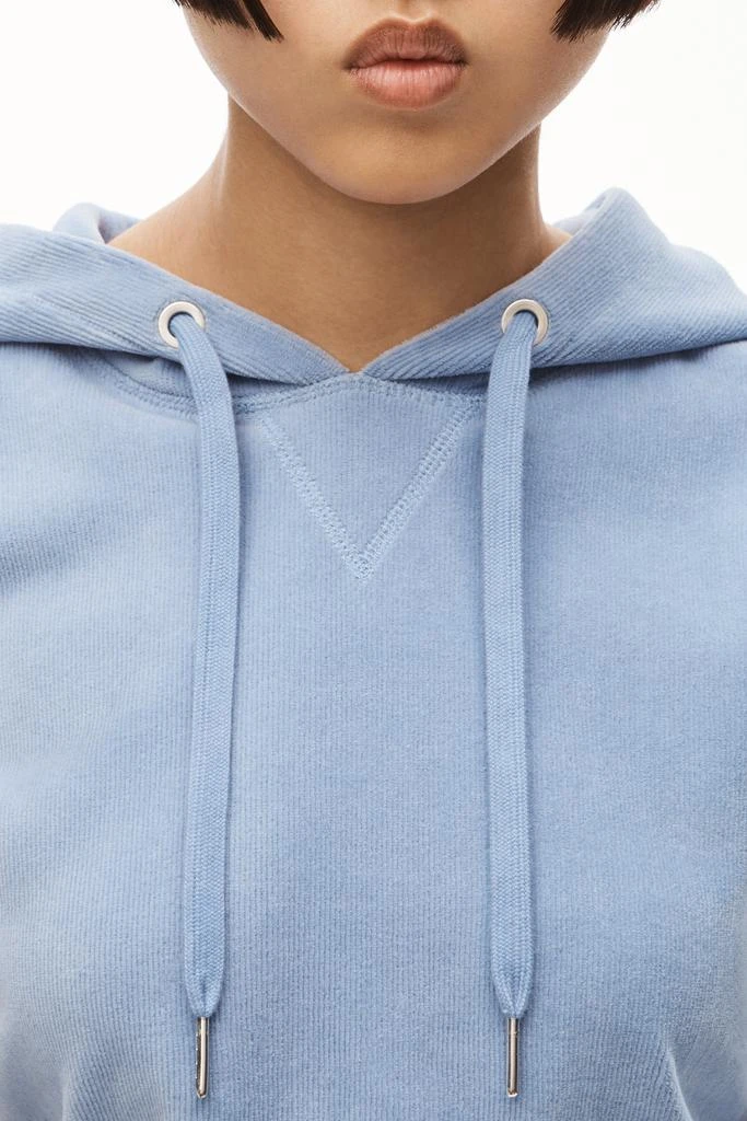 商品Alexander Wang|CAP SLEEVE HOODIE IN STRETCH CORDUROY,价格¥857,第4张图片详细描述